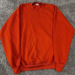 Vintage‎ Jerzees Sweatshirt Adult Extra Large XL Red Blank Sweater Mens 90s